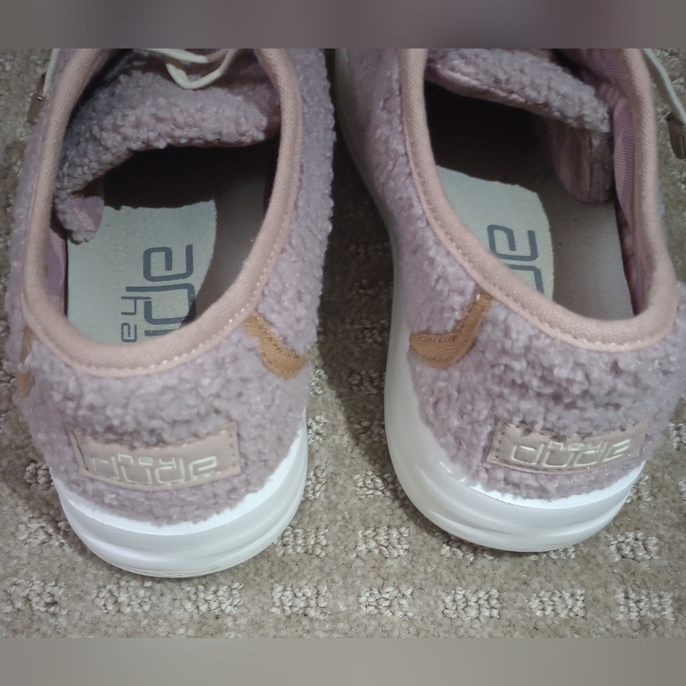 Hey Dude Karina Sherpa Pink Sneakers - Picture 9 of 9